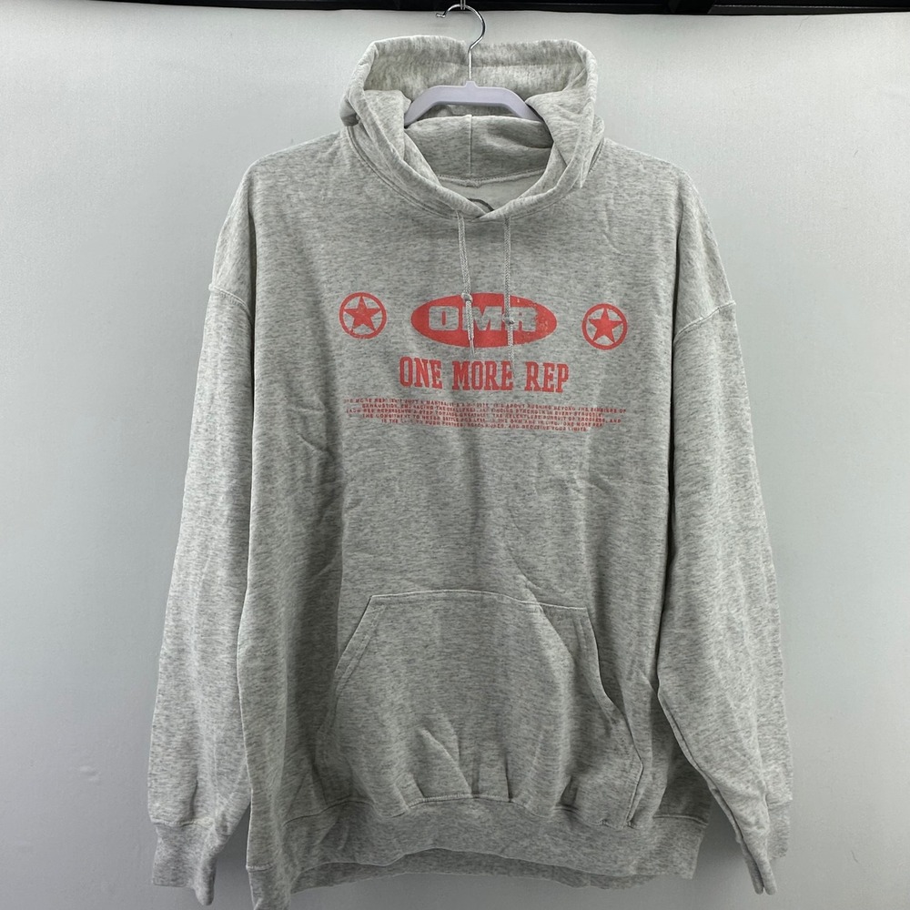 OMR One More Rep Hoodie XL Gray‎ Los Angeles California Gym Streetwear NWT